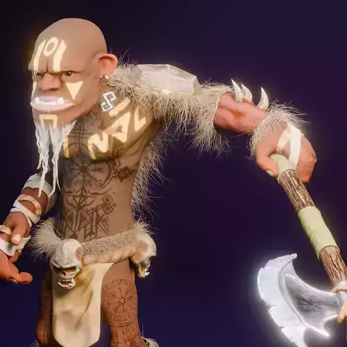 Nordic Berserker Shaman  Stylized Barbarian Character