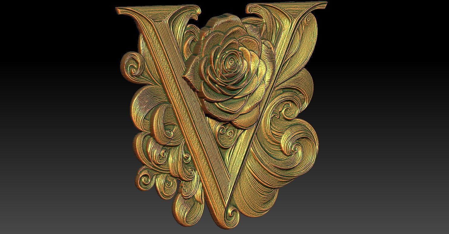 8 V CNC Relief Model 3D print model_1