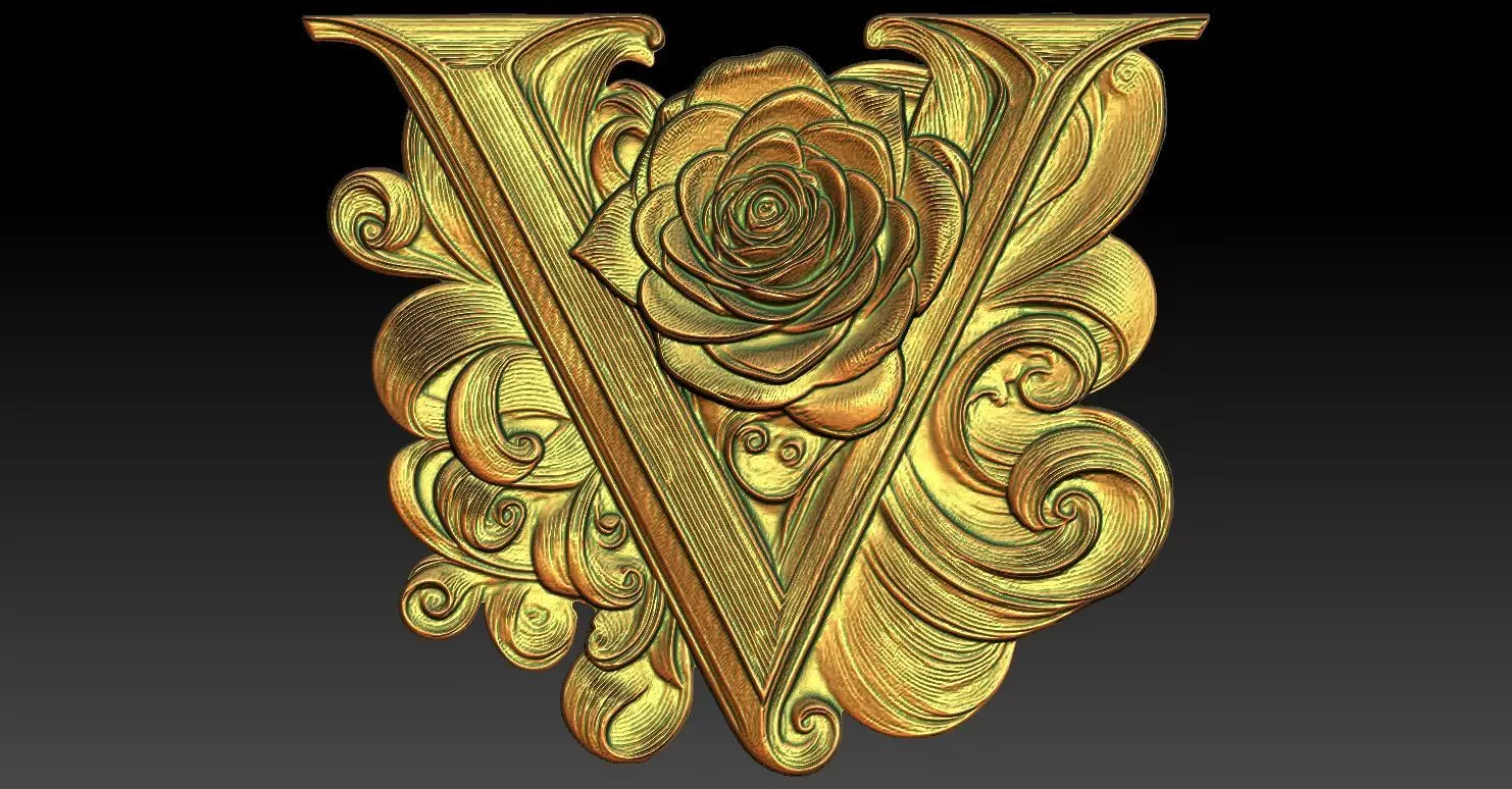 8 V CNC Relief Model 3D print model_0