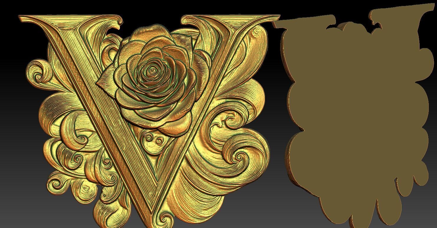 8 V CNC Relief Model 3D print model_5