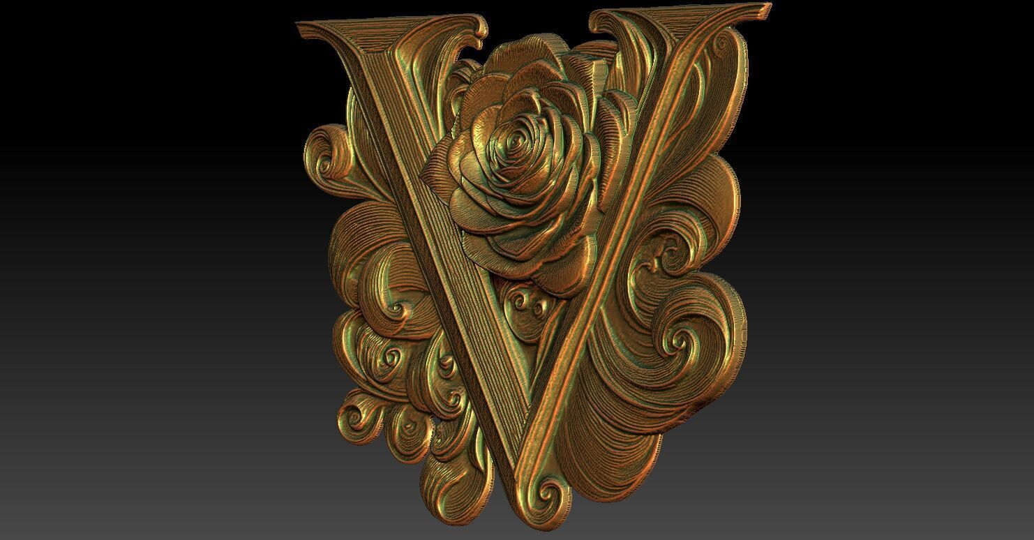 8 V CNC Relief Model 3D print model_2