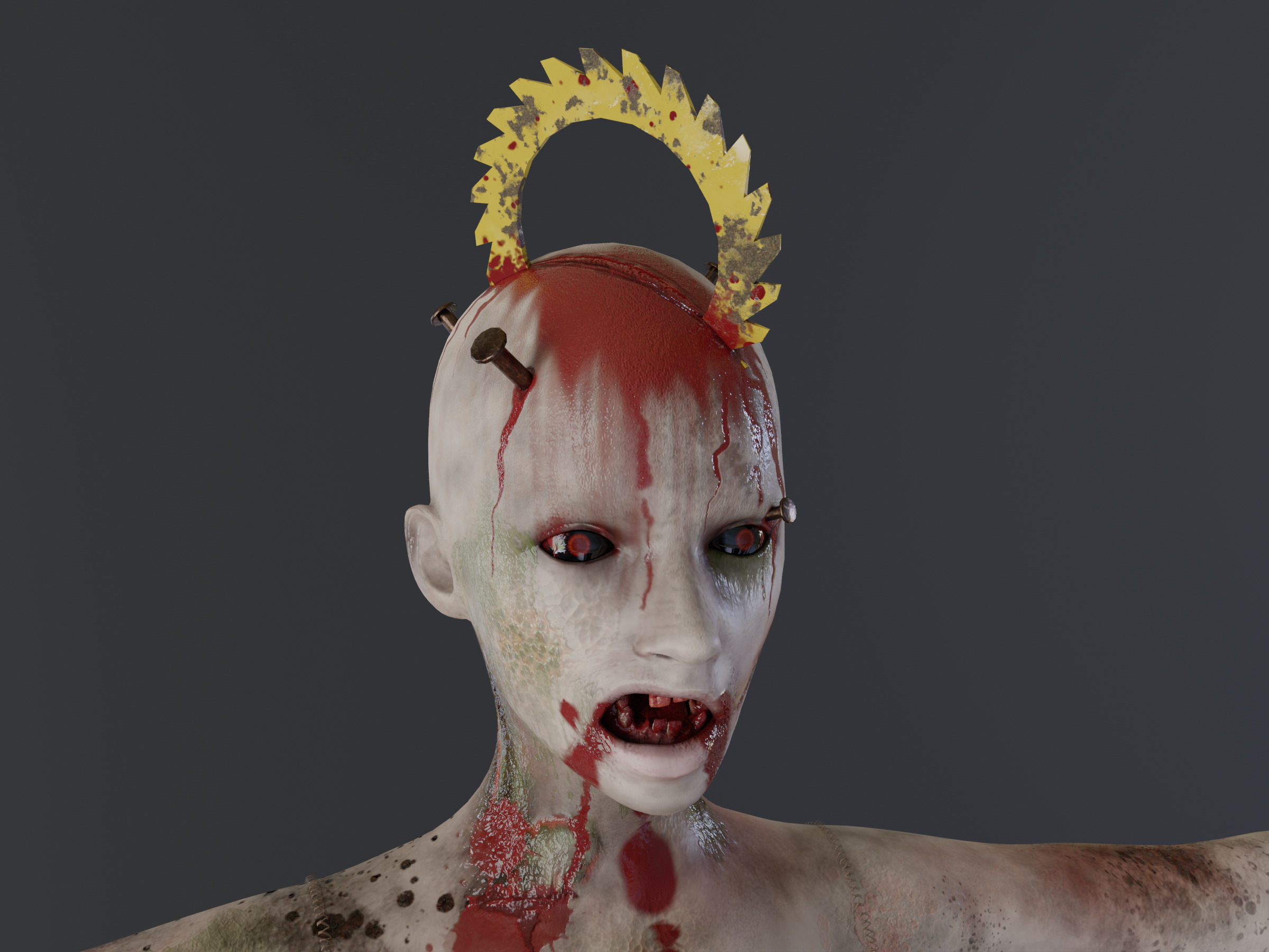 beach Zombie 02 Low-poly 3D model_9