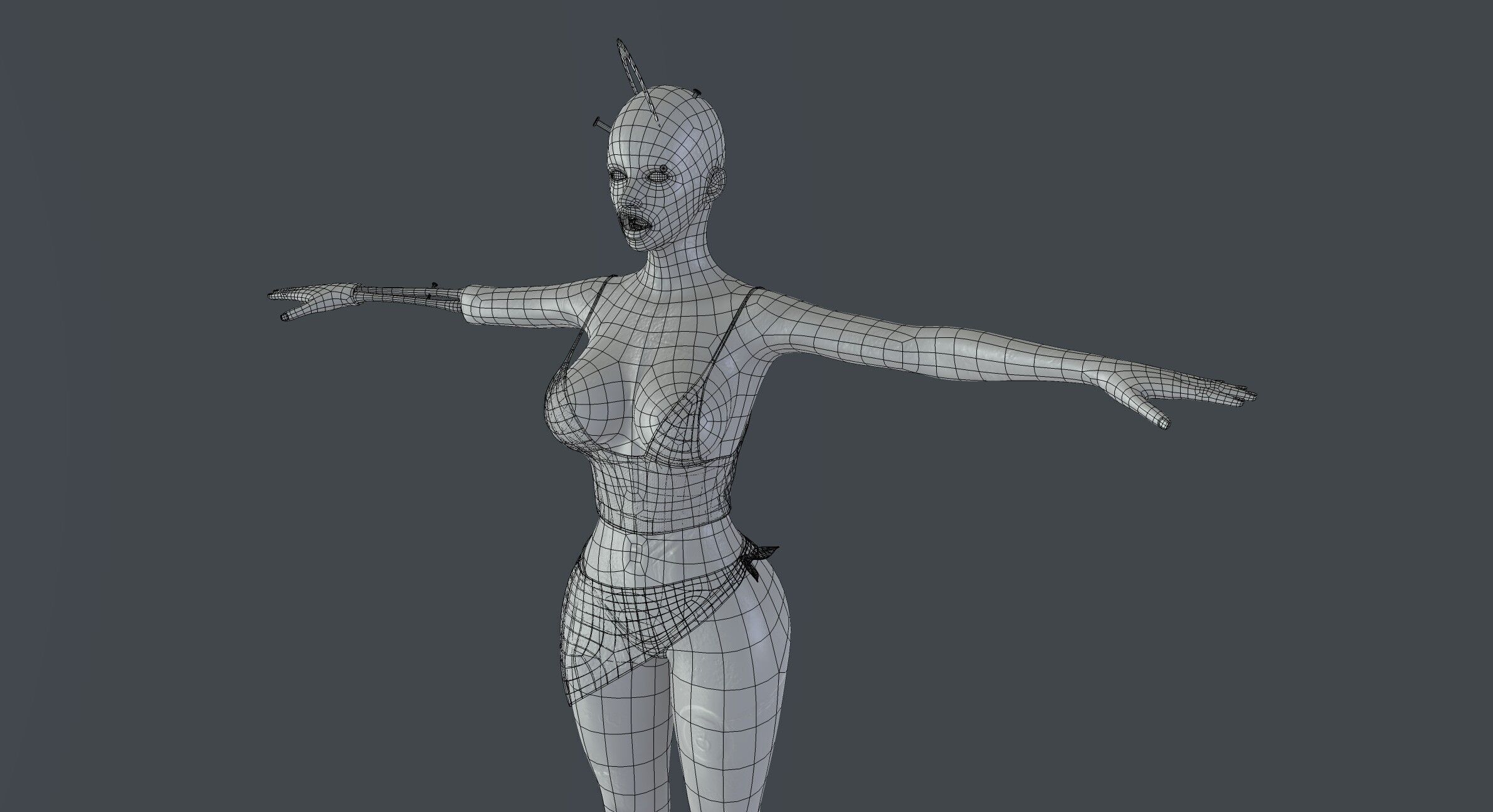 beach Zombie 02 Low-poly 3D model_10