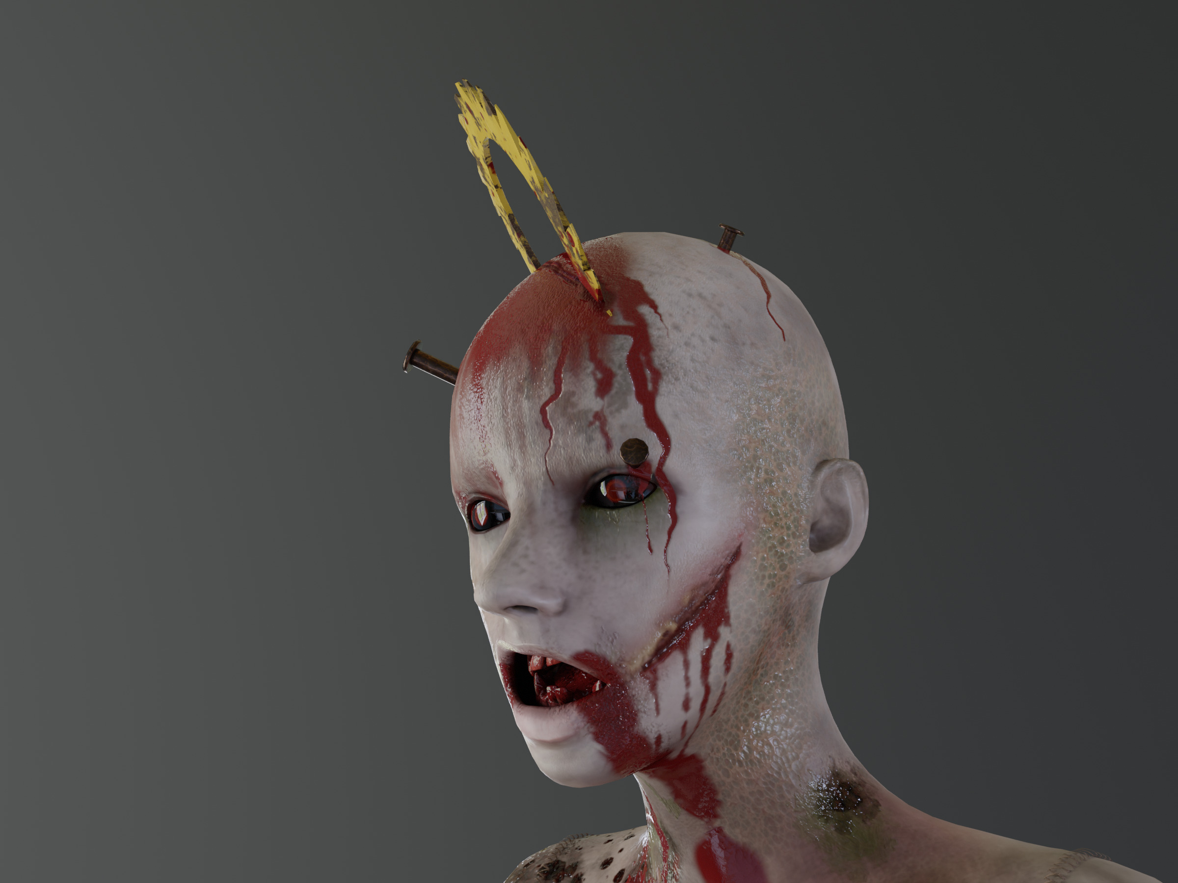 beach Zombie 02 Low-poly 3D model_11