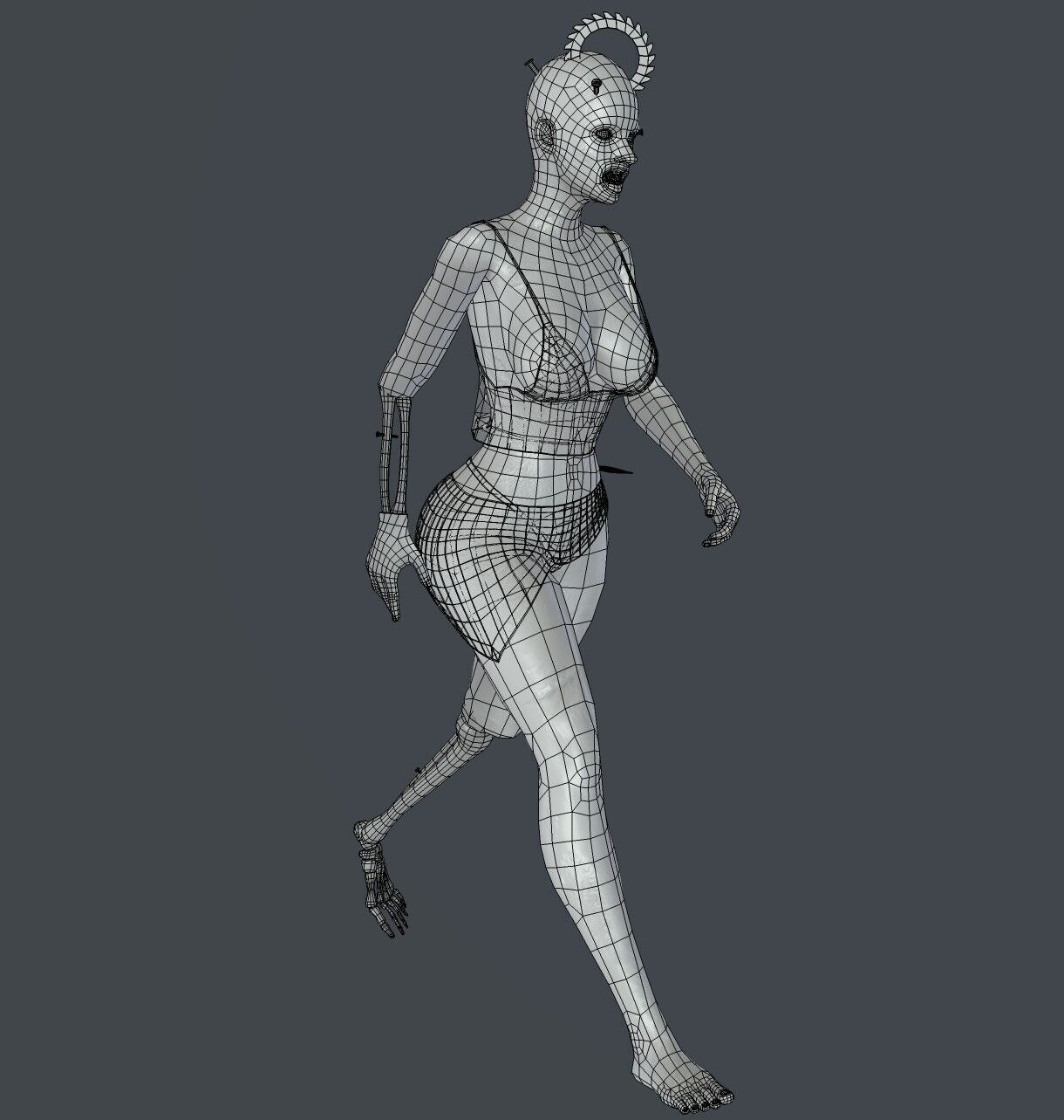 beach Zombie 02 Low-poly 3D model_8
