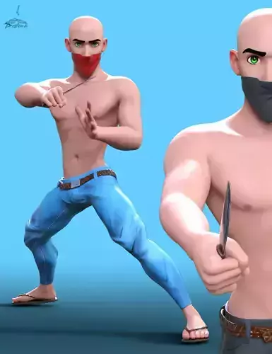 Toon Bandit Outfit for Genesis 9