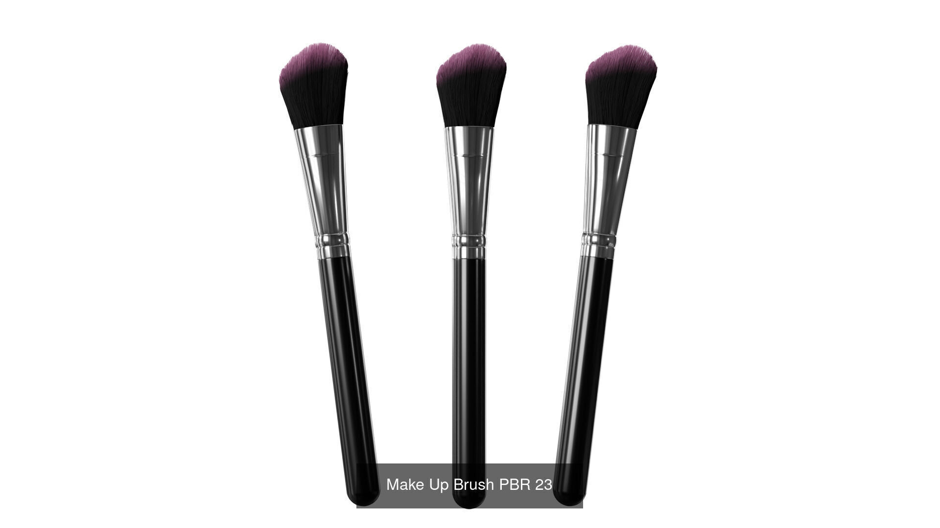 Make Up Brushes Set PBR 3D Model Collection_6