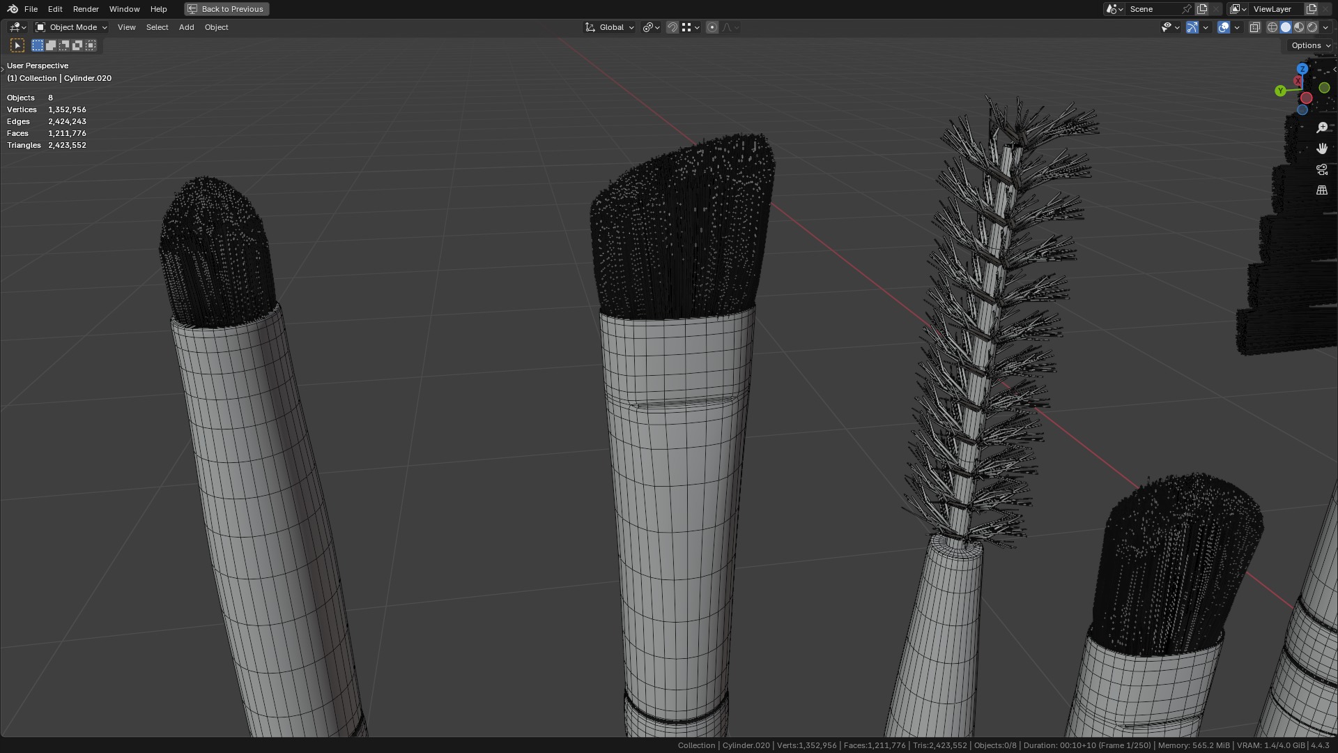 Make Up Brushes Set PBR 3D Model Collection_36