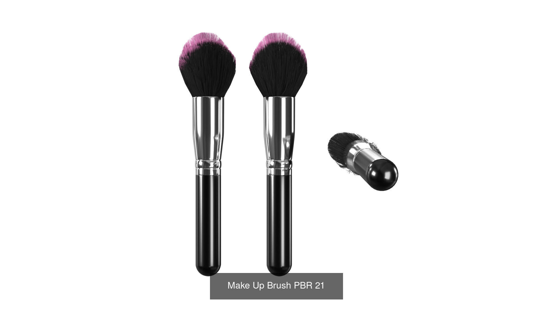 Make Up Brushes Set PBR 3D Model Collection_4