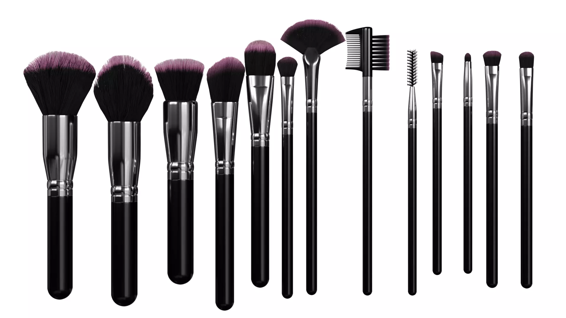 Make Up Brushes Set PBR 3D Model Collection_0