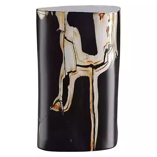 Hand-Polished Petrified Wood Stool Low-poly 3D model