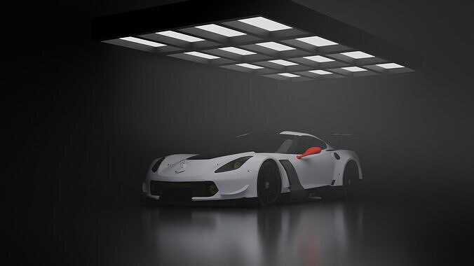 Corvette C8 3D Model High Poly Textured Blender Ready FBX OBJ 3D model