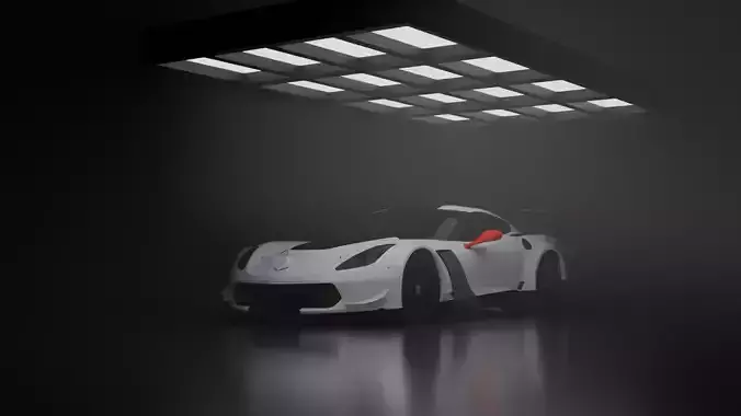 Corvette C8 3D Model High Poly Textured Blender Ready FBX OBJ 3D model