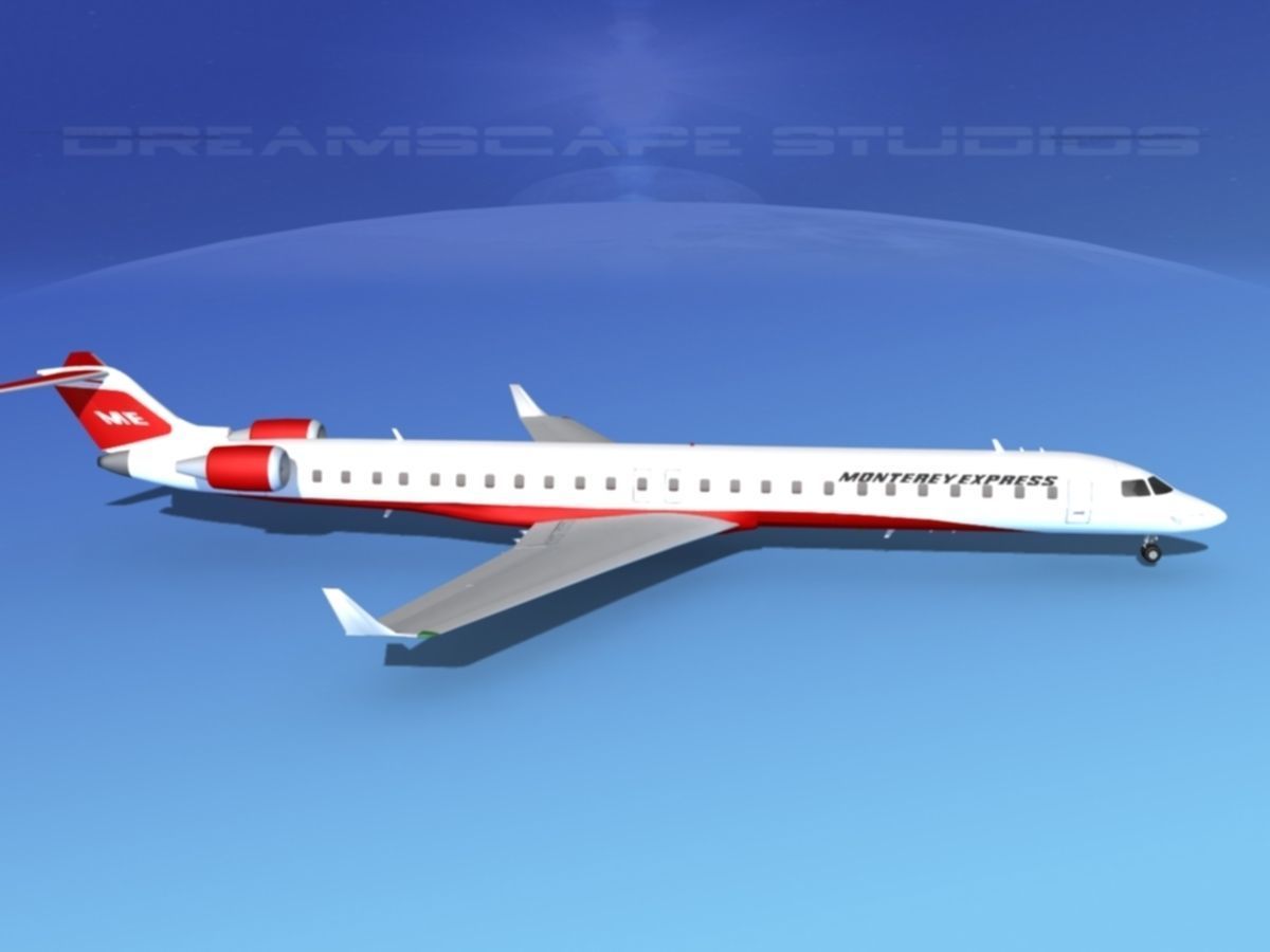 Bombardier CRJ1000 Monterey Express 3D model_4