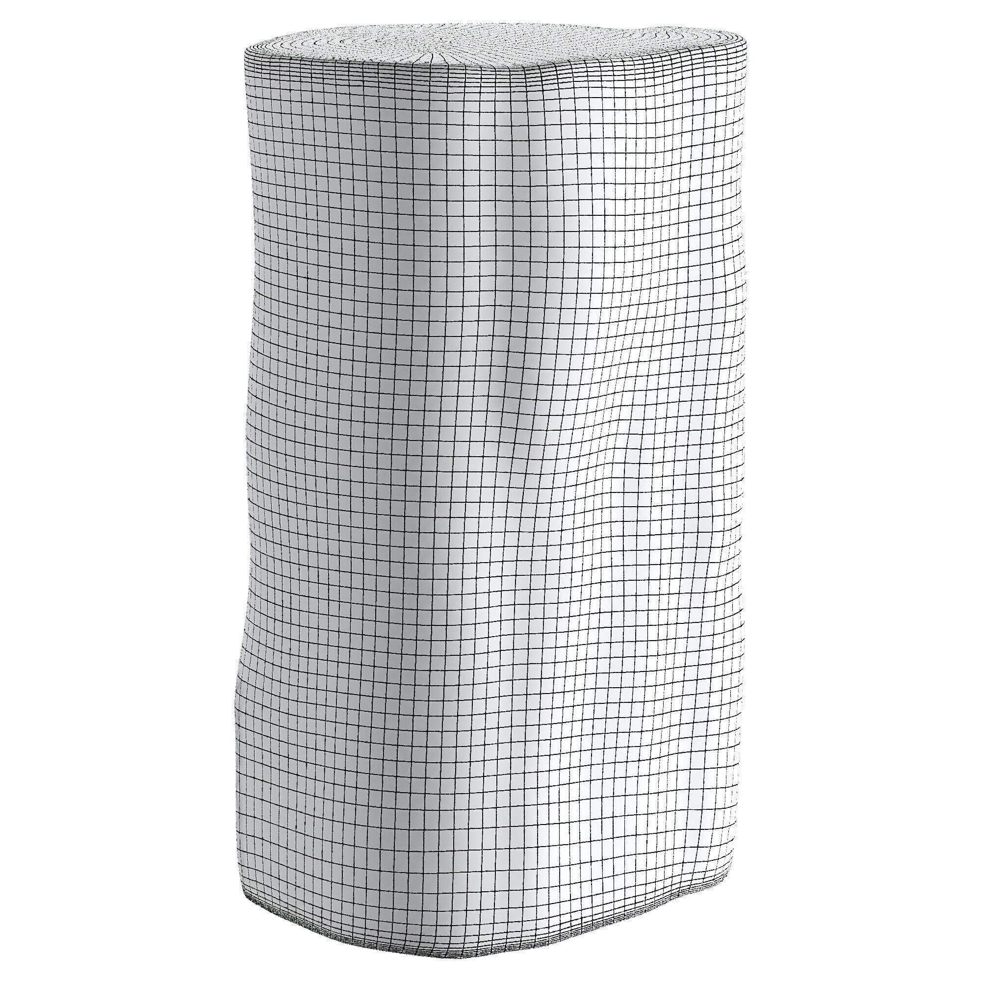 Hand-Polished Petrified Wood Stool Low-poly 3D model_29