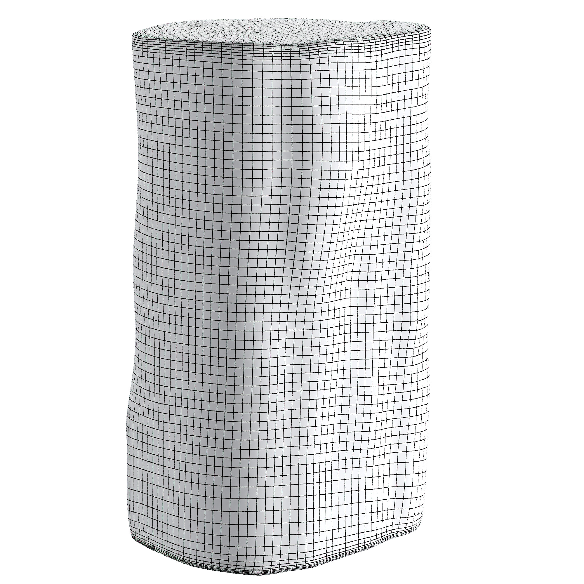 Hand-Polished Petrified Wood Stool Low-poly 3D model_42