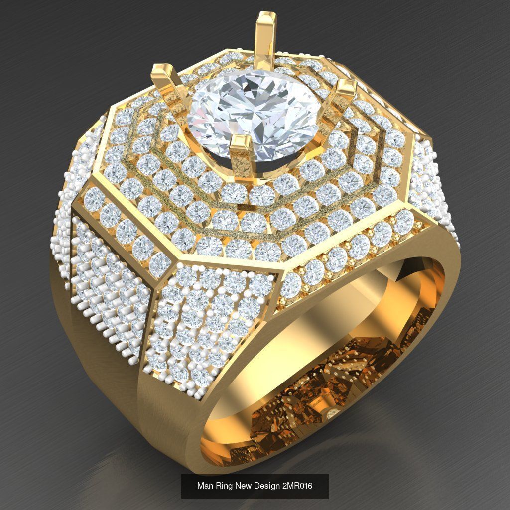 20 Men Ring Bulk Sale Discount For Sale 2MR001-2MR020 3D Model Collection_7