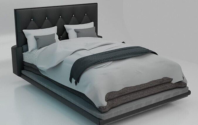 bed design blender model  3D model