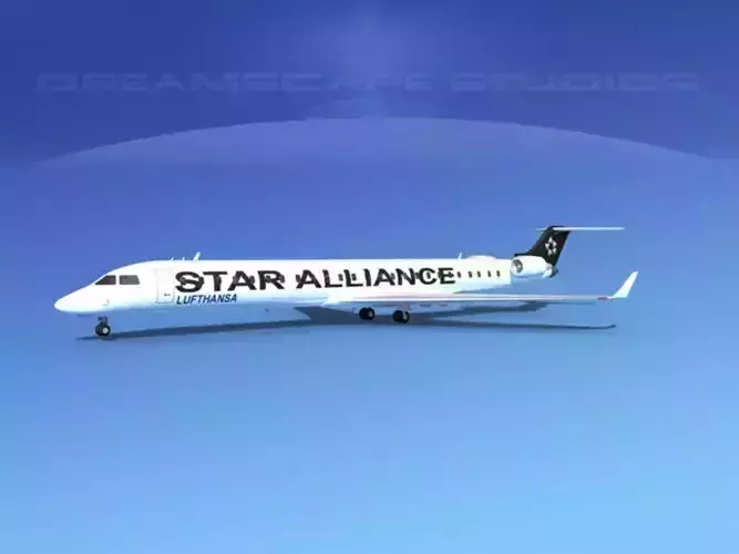 Bombardier CRJ1000 Star Alliance 3D model