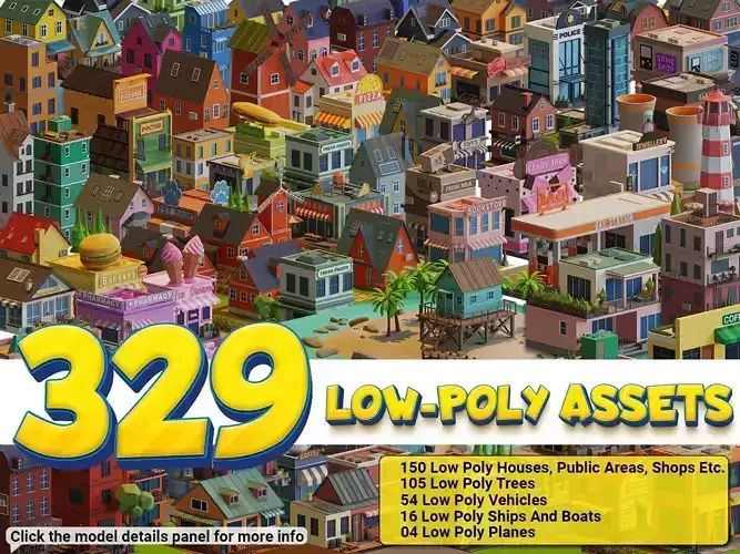 Ultimate City Builder Pack Low-poly 3D model