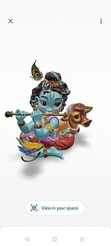 Little krishna 3D model- stylized hindu mythological character Low-poly 3D model