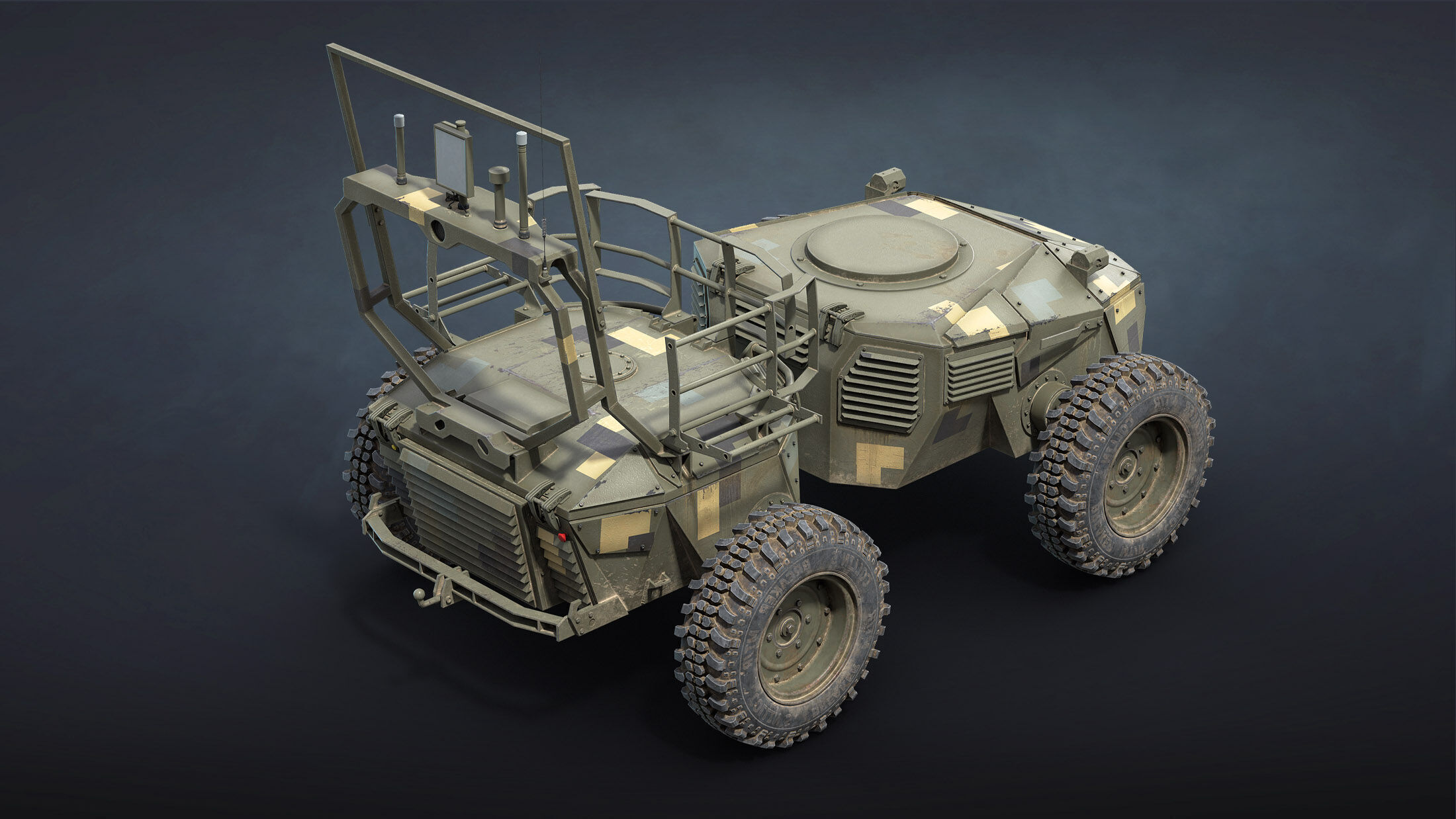 Ironclad UGV Unarmed Game Ready Low-poly 3D model_3