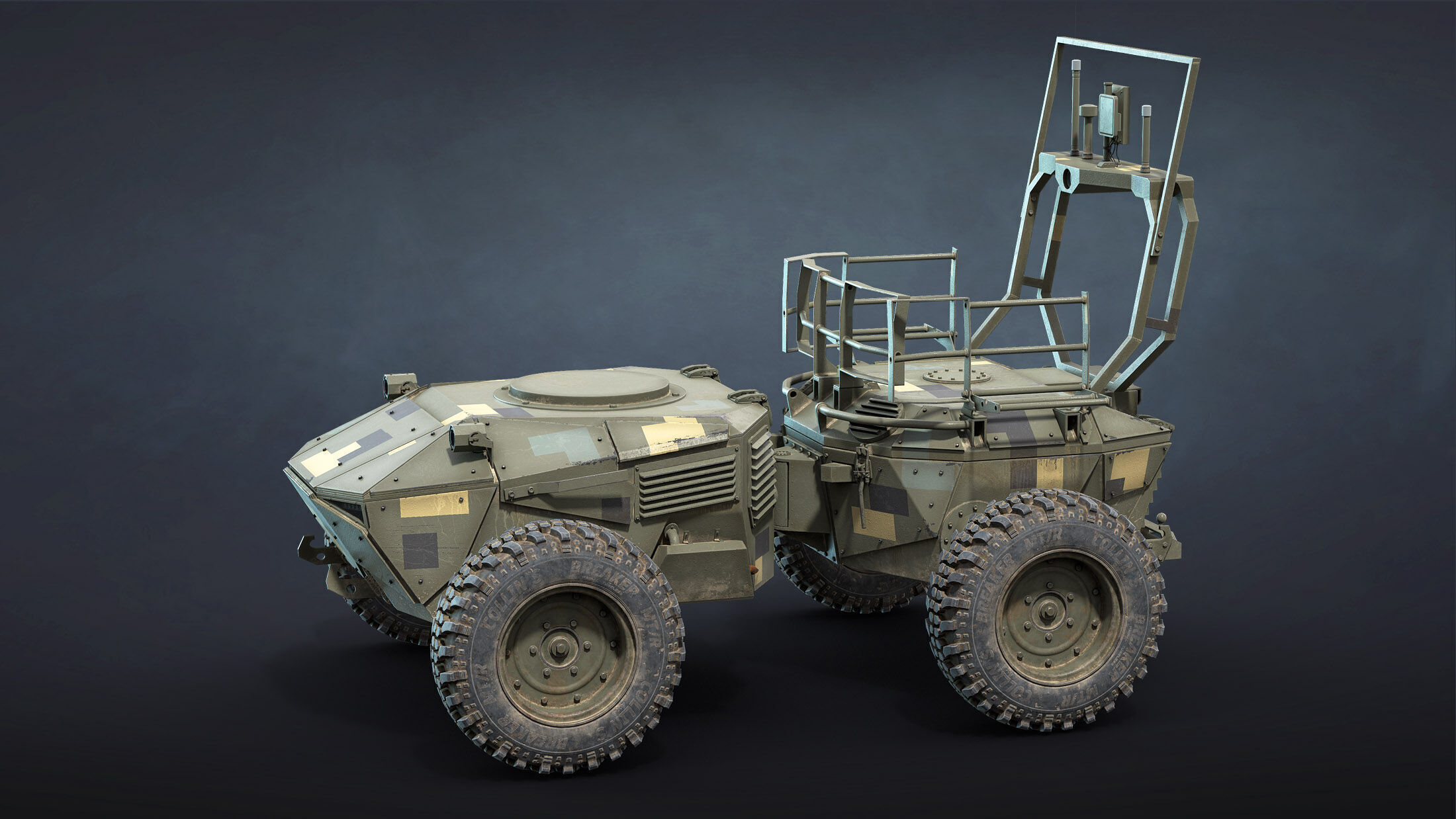 Ironclad UGV Unarmed Game Ready Low-poly 3D model_1