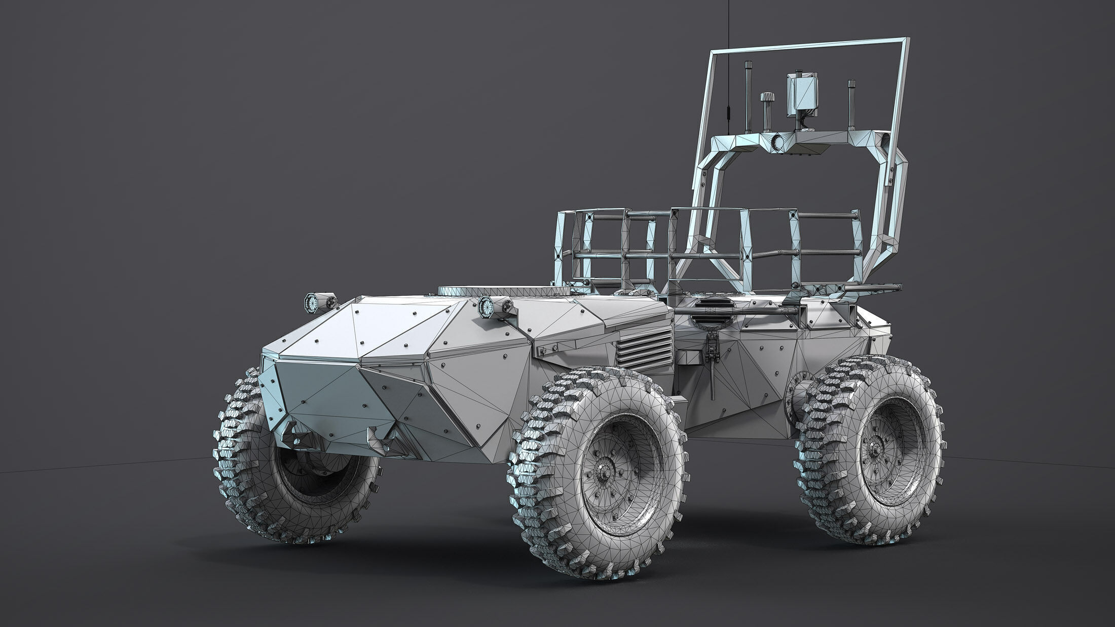 Ironclad UGV Unarmed Game Ready Low-poly 3D model_9