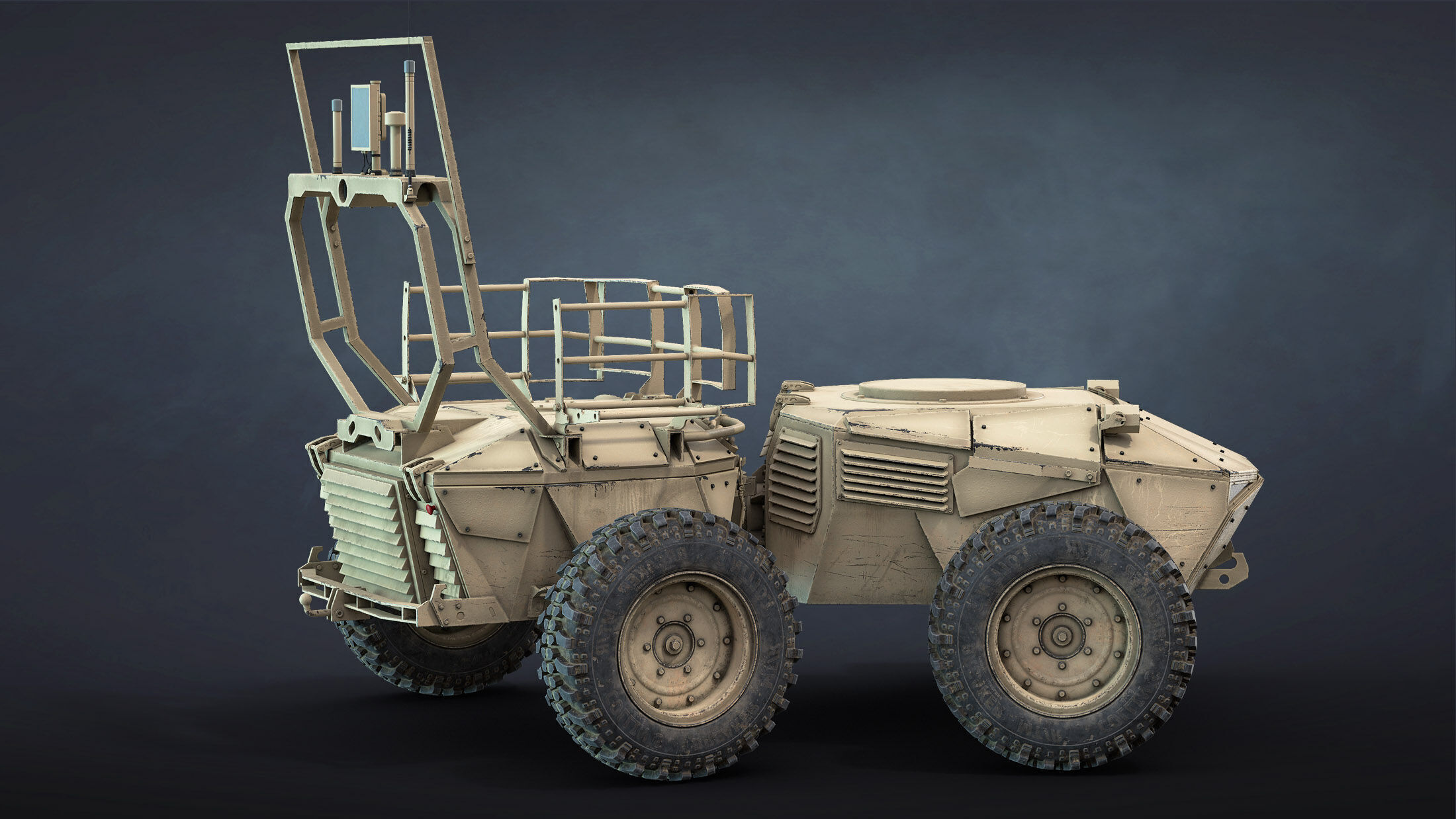 Ironclad UGV Unarmed Game Ready Low-poly 3D model_8