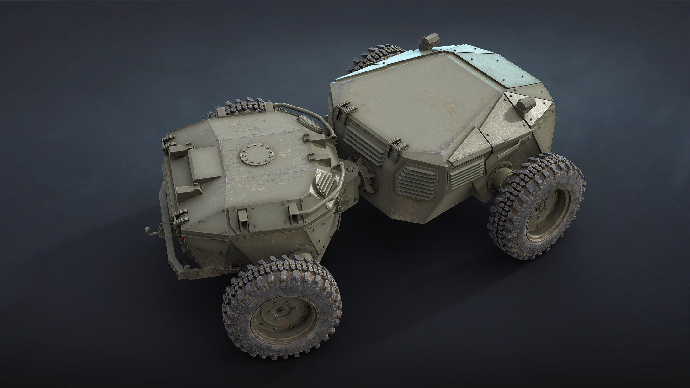 Ironclad UGV Unarmed Game Ready Low-poly 3D model_6