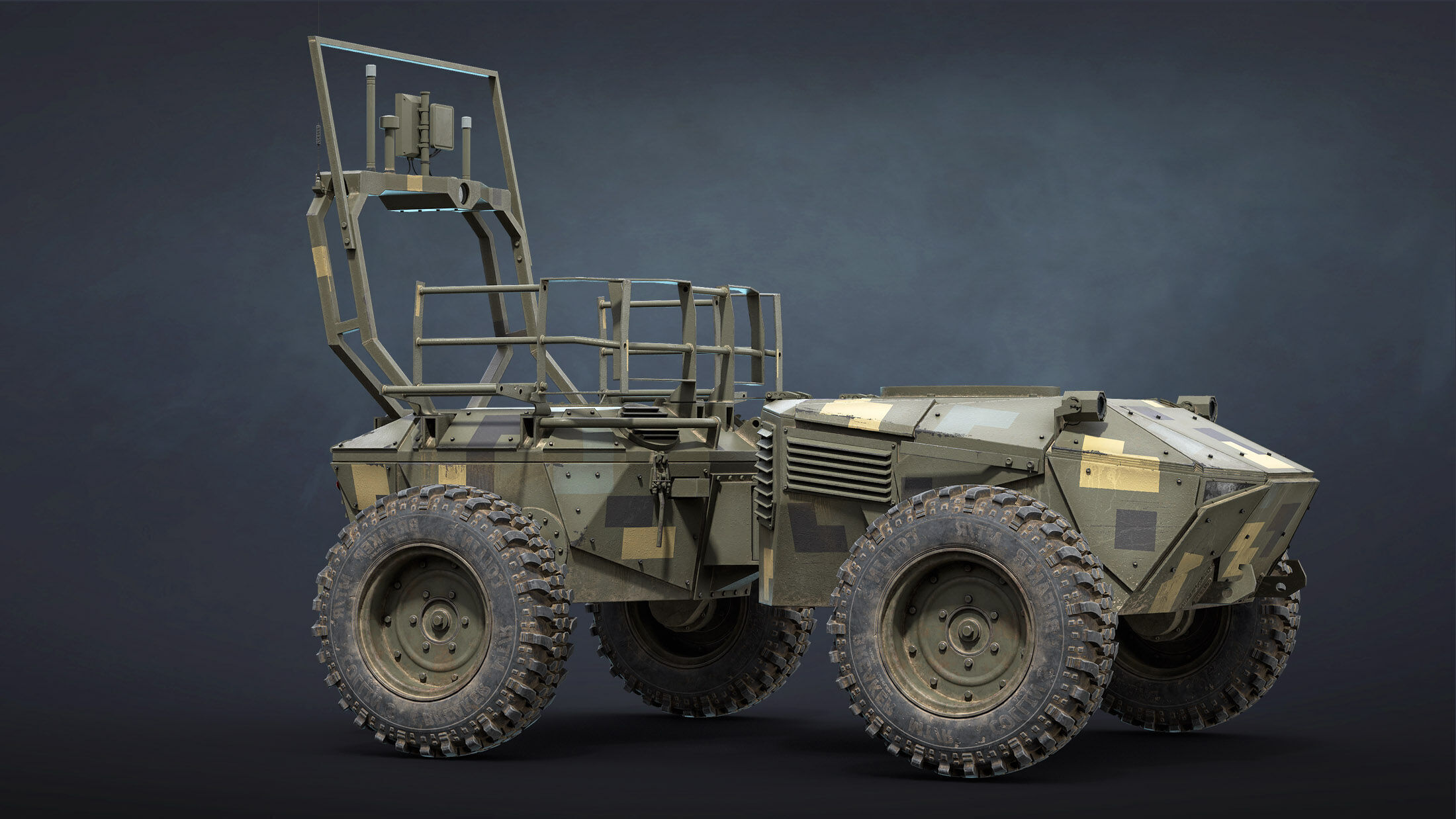 Ironclad UGV Unarmed Game Ready Low-poly 3D model_4