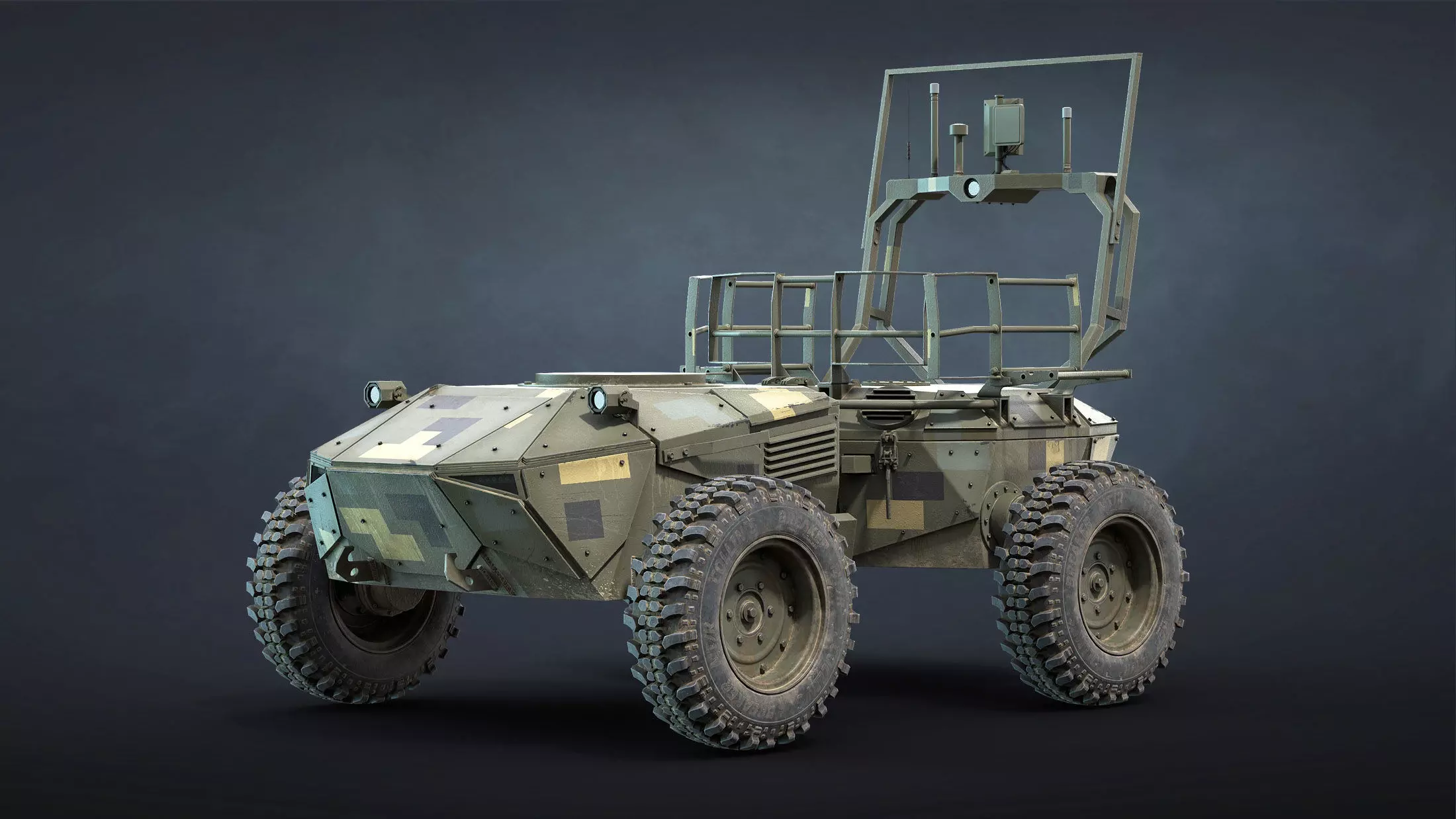 Ironclad UGV Unarmed Game Ready Low-poly 3D model_0