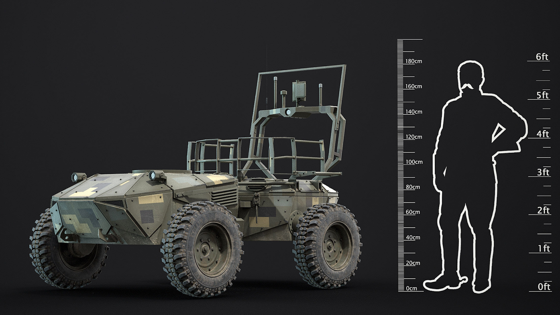 Ironclad UGV Unarmed Game Ready Low-poly 3D model_11
