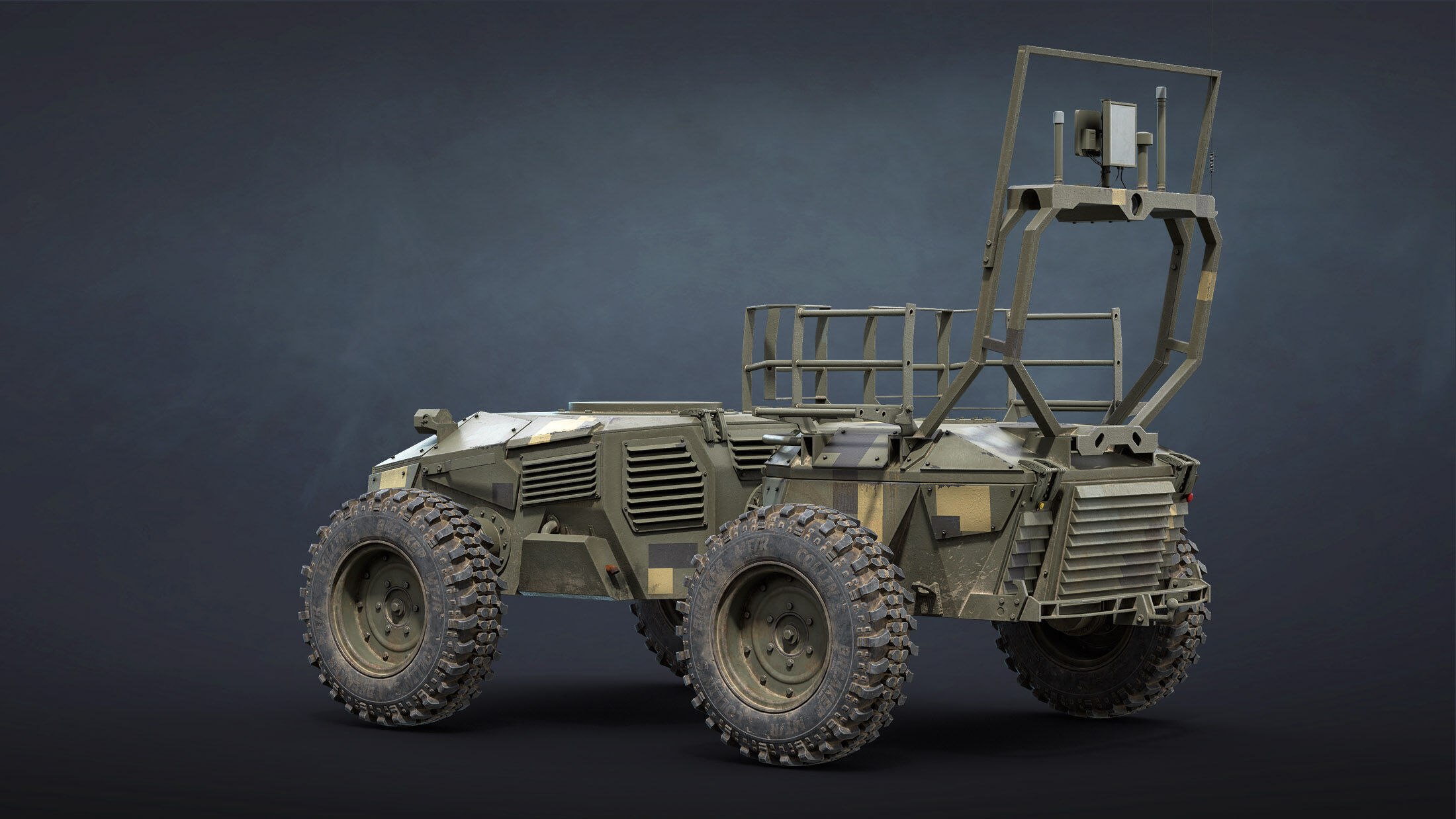 Ironclad UGV Unarmed Game Ready Low-poly 3D model_2