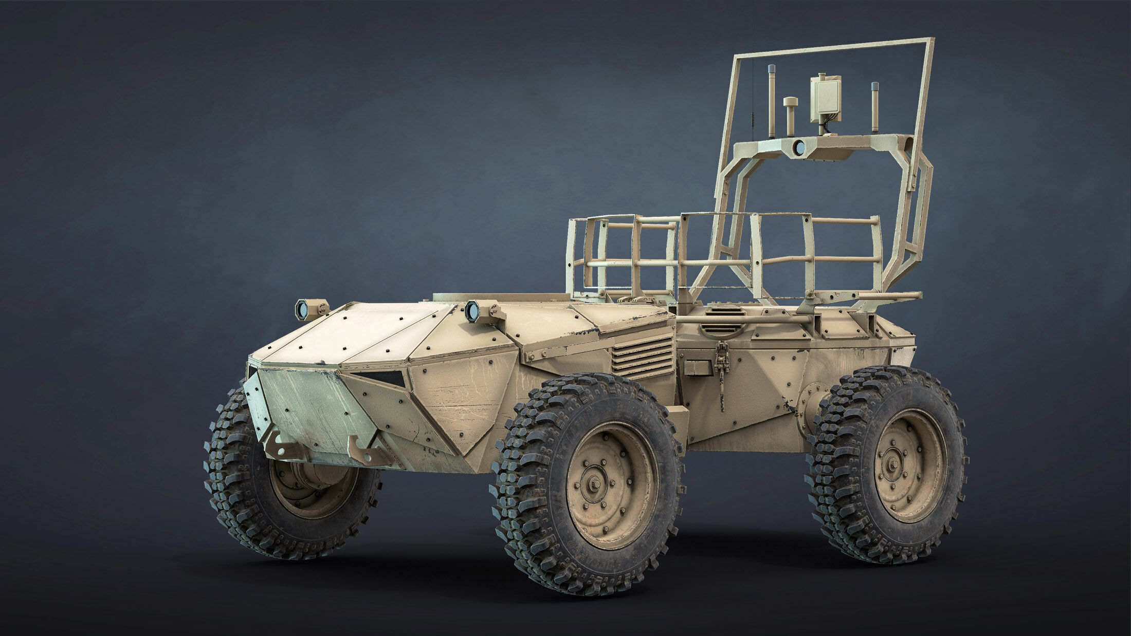 Ironclad UGV Unarmed Game Ready Low-poly 3D model_7