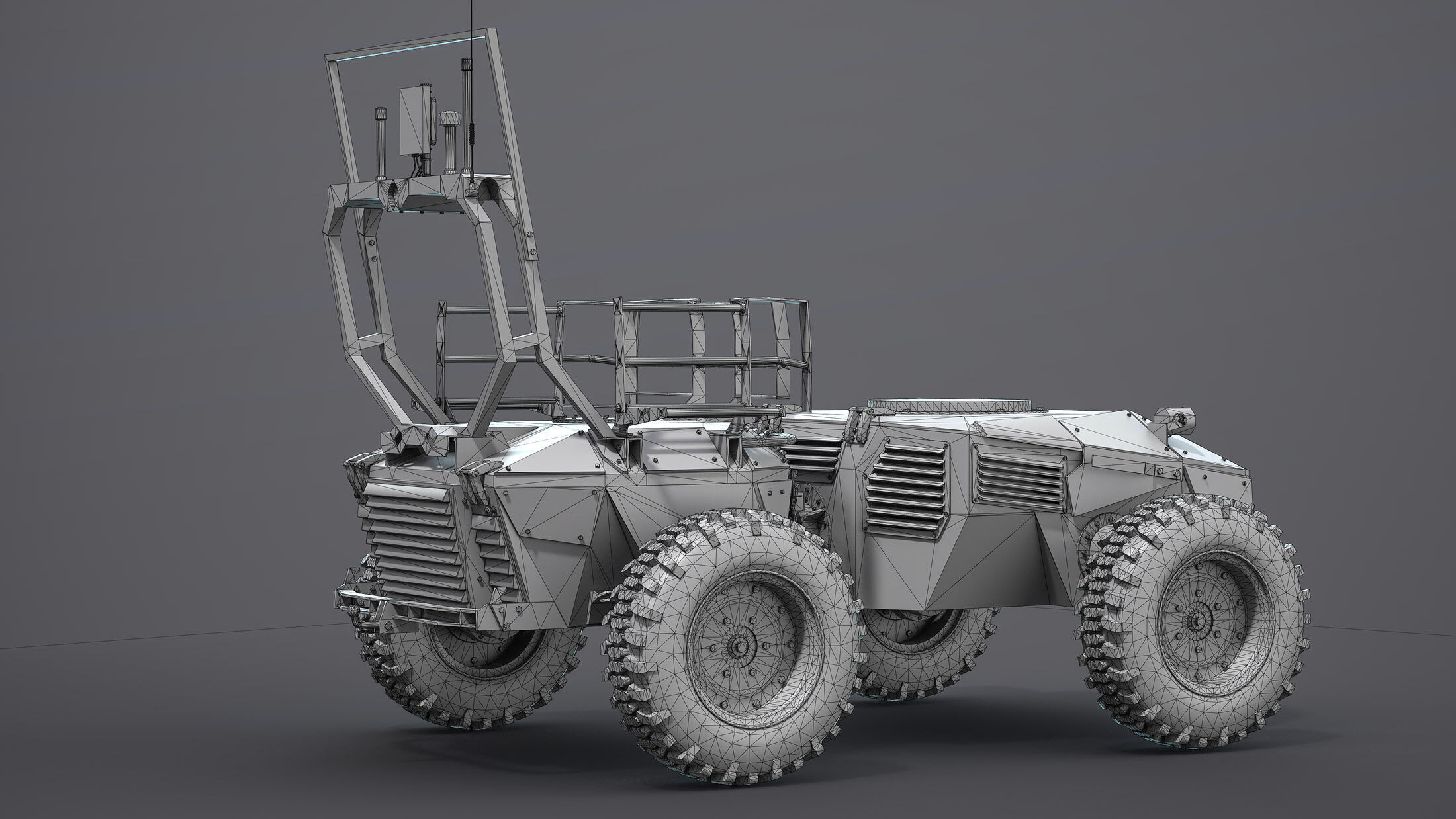 Ironclad UGV Unarmed Game Ready Low-poly 3D model_10