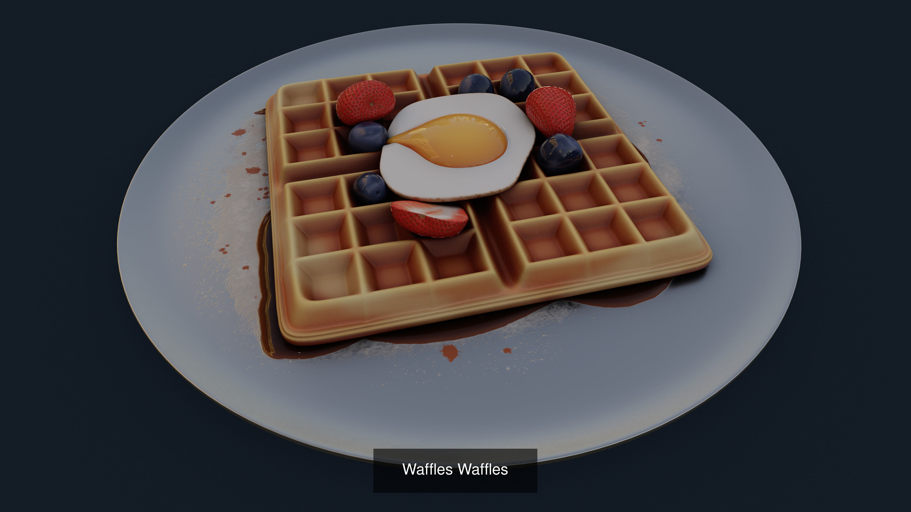 Waffles 3D Model Collection_5