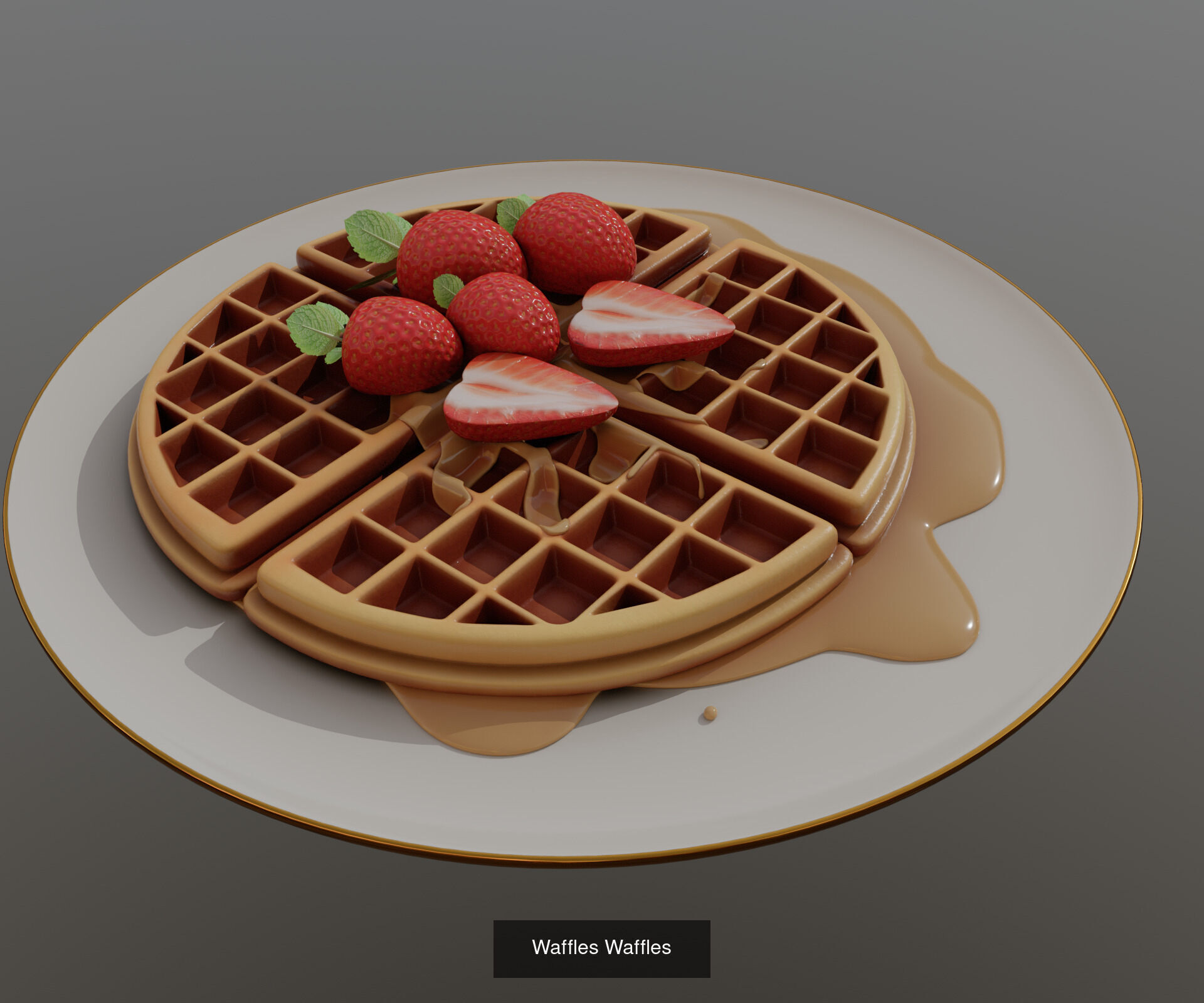 Waffles 3D Model Collection_4
