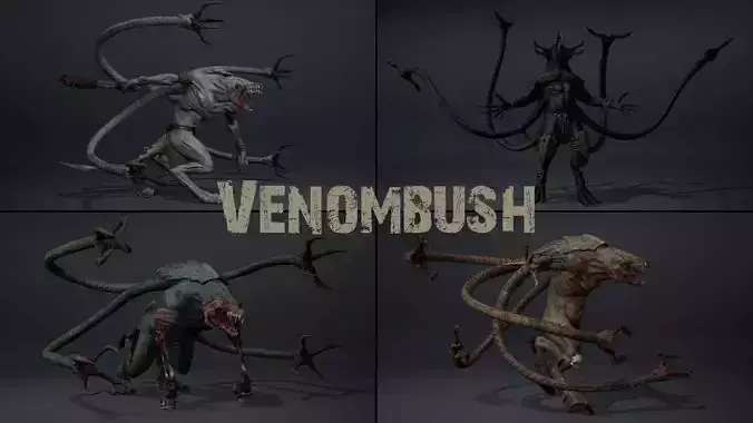 Venombush Low-poly 3D model