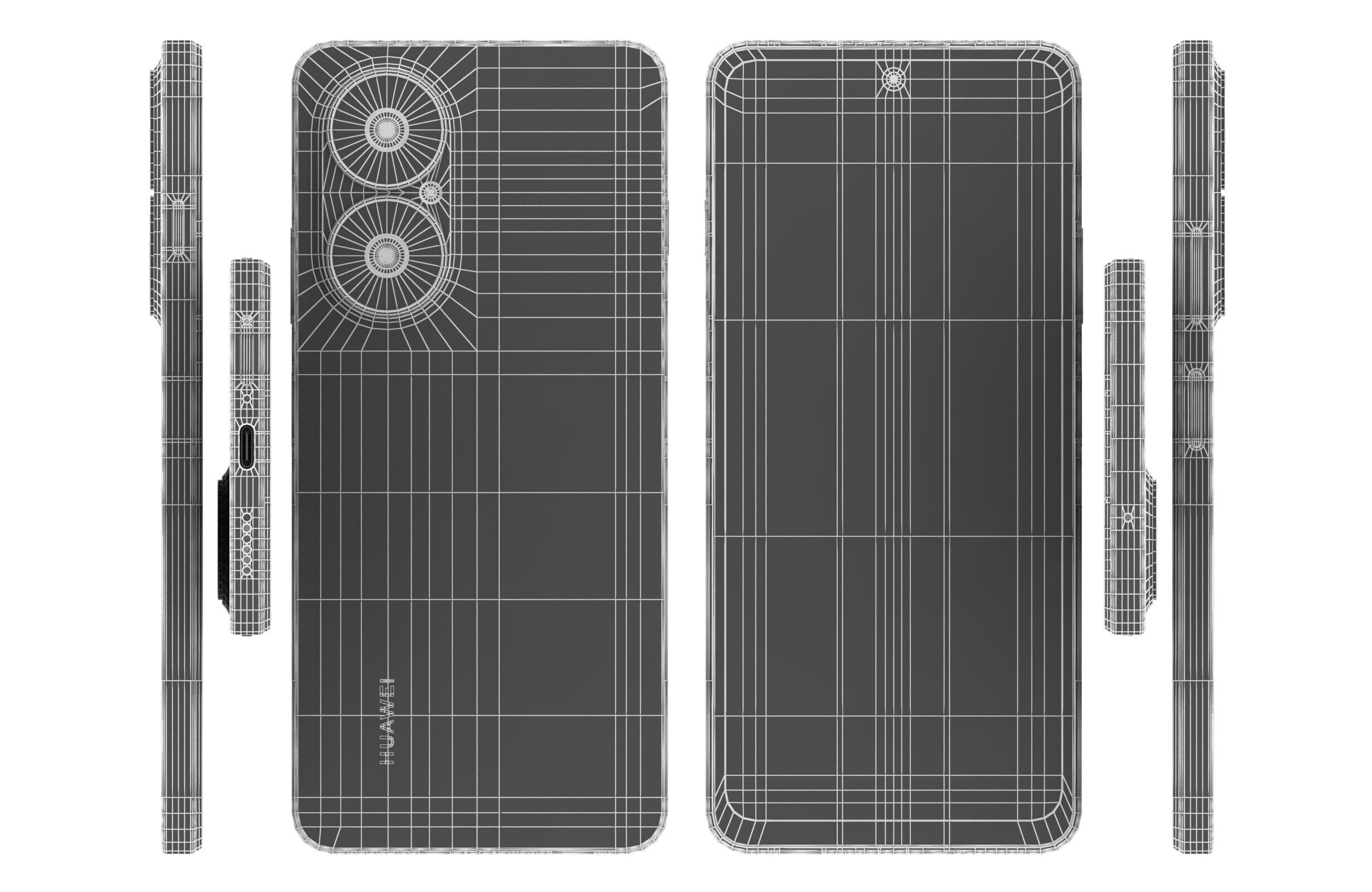 Huawei Nova Y73 Black 3D model_16