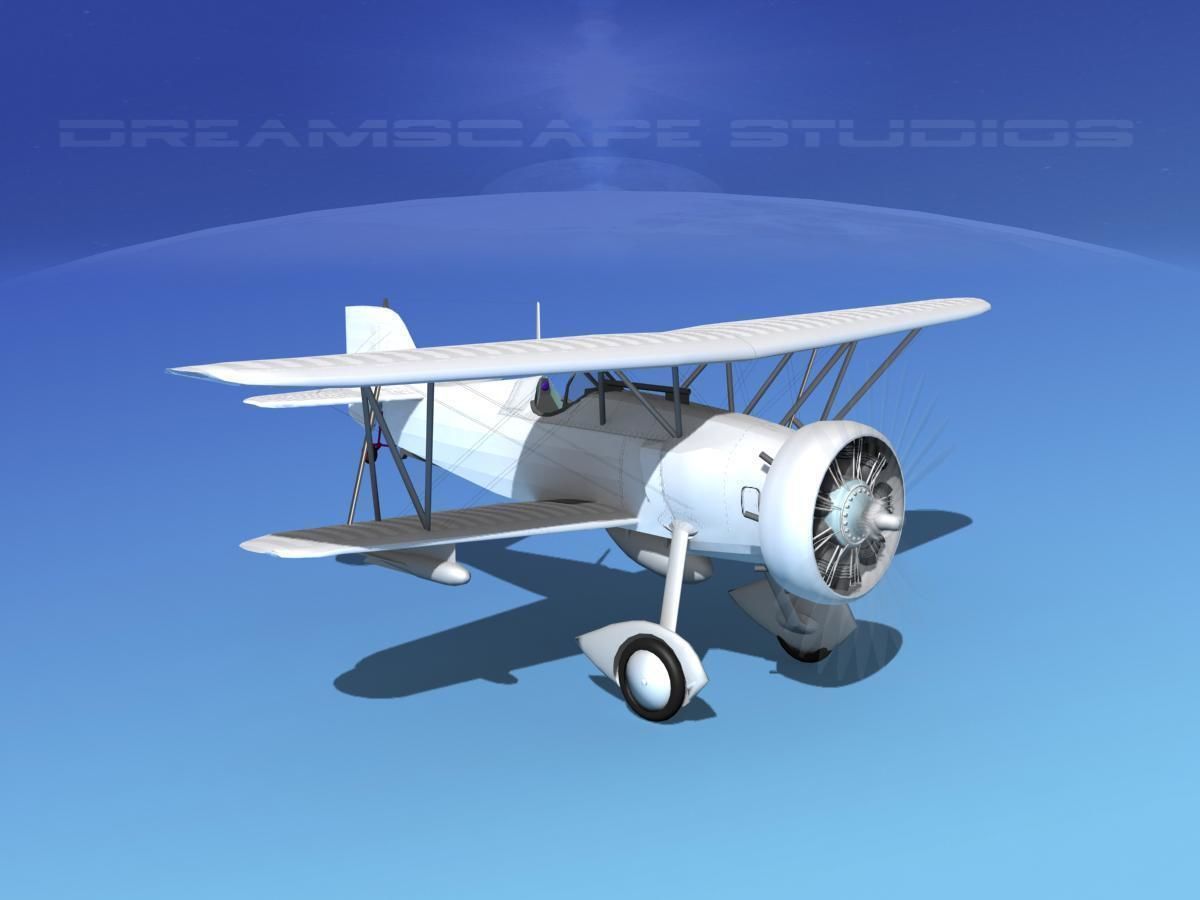 Curtiss F-11-C2 Goshawk 3D model_3