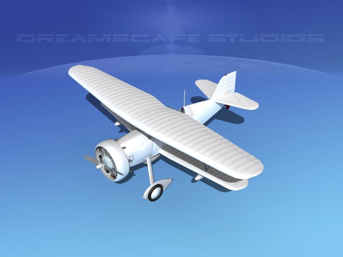 Curtiss F-11-C2 Goshawk 3D model_10