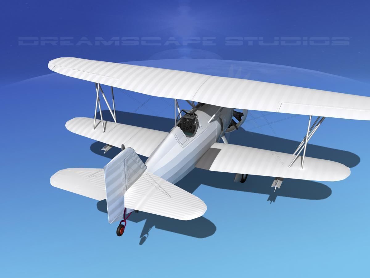 Curtiss F-11-C2 Goshawk 3D model_6