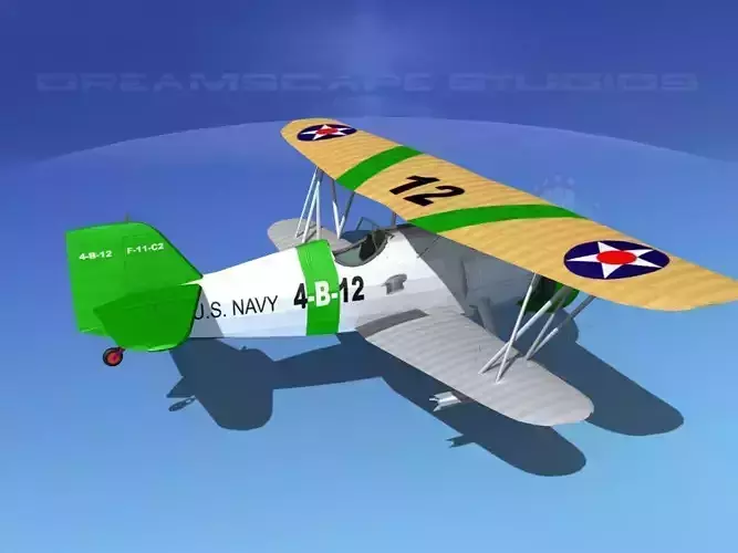 Curtiss F-11-C2 Goshawk V02 3D model