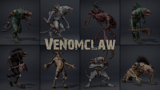 Venomclaw Low-poly 3D model