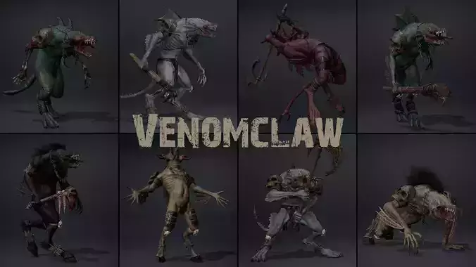 Venomclaw Low-poly 3D model