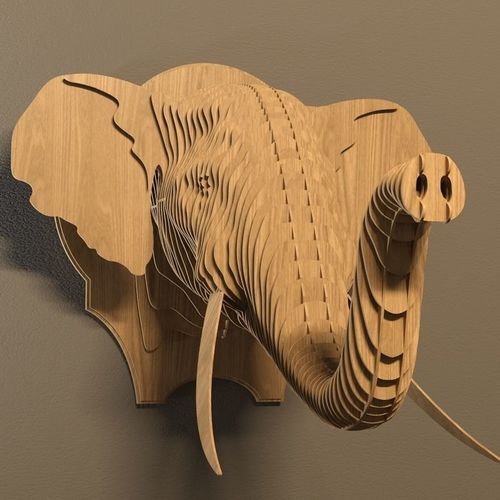 Elephant head 3D model