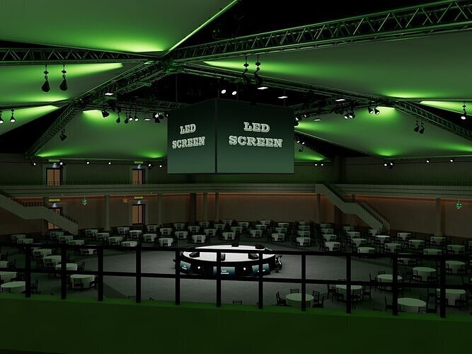 Assembly Hall interior 3D model