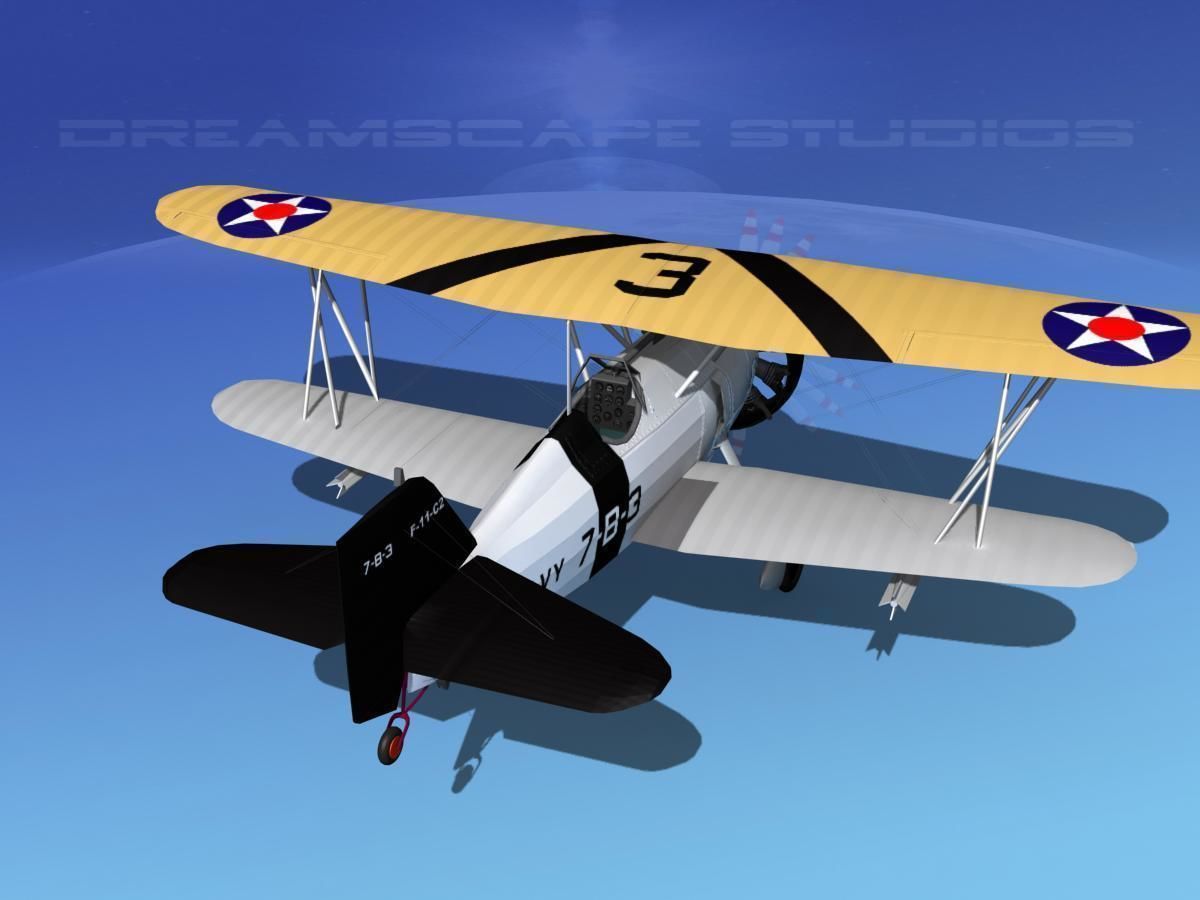 Curtiss F-11-C2 Goshawk V05 3D model_6