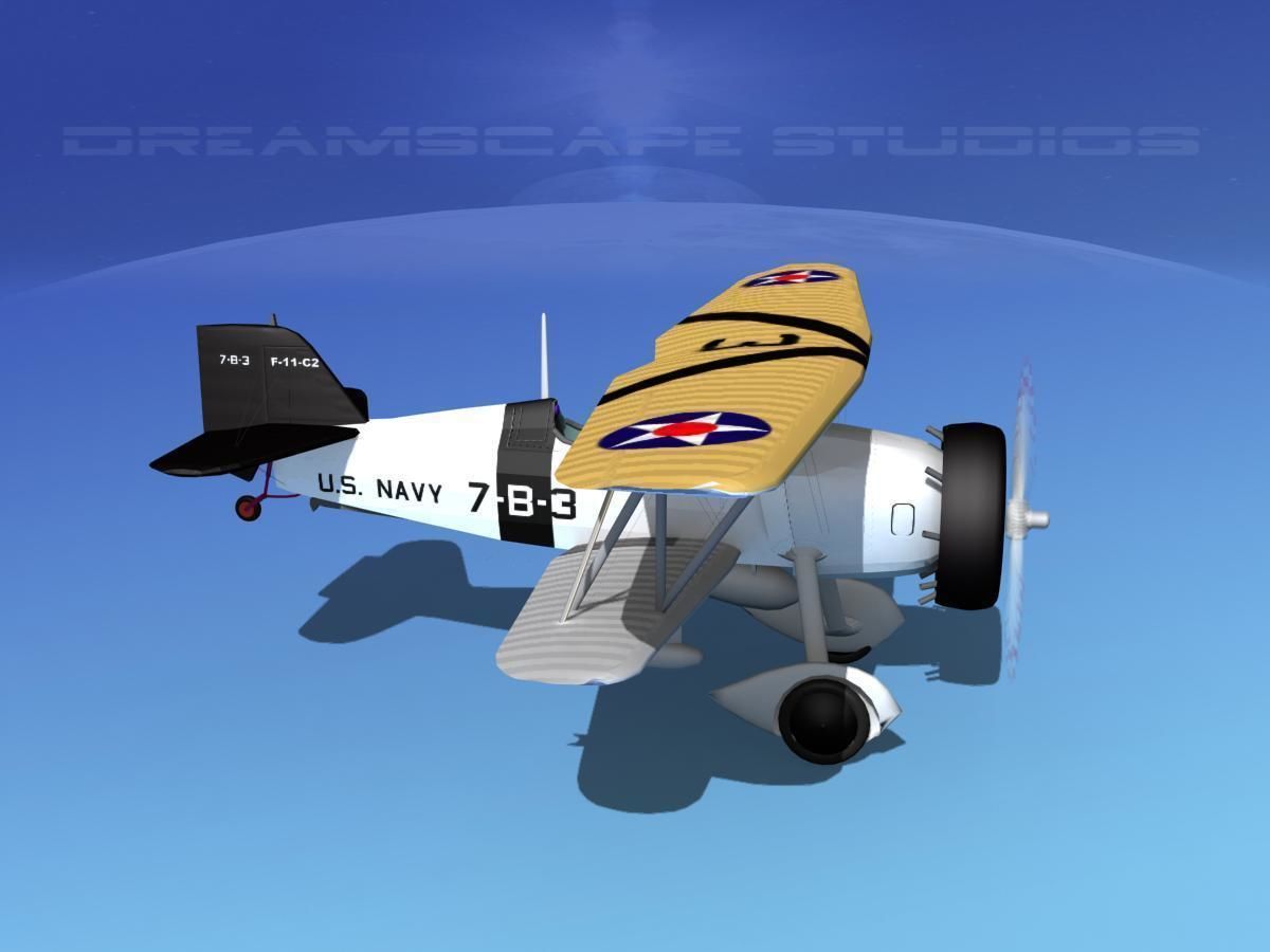 Curtiss F-11-C2 Goshawk V05 3D model_4